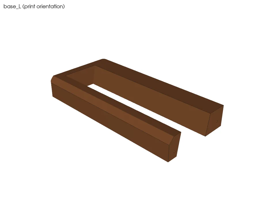 CAD render: base L