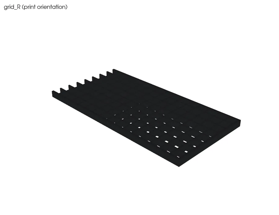 CAD render: grid R